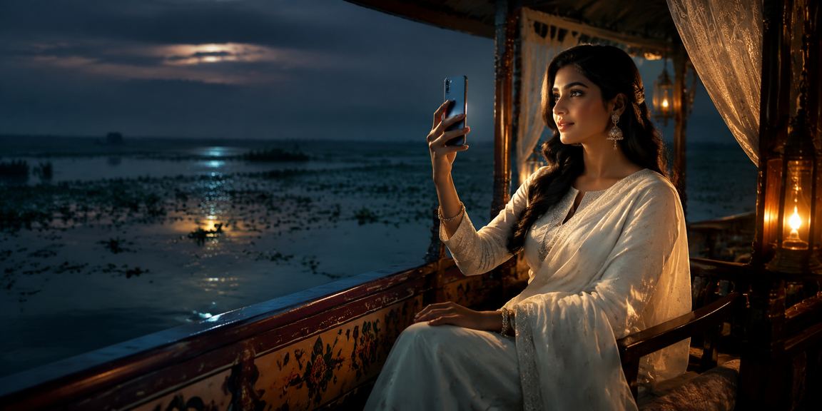 Bangladeshi model making a mobile payment and playing jackpot games