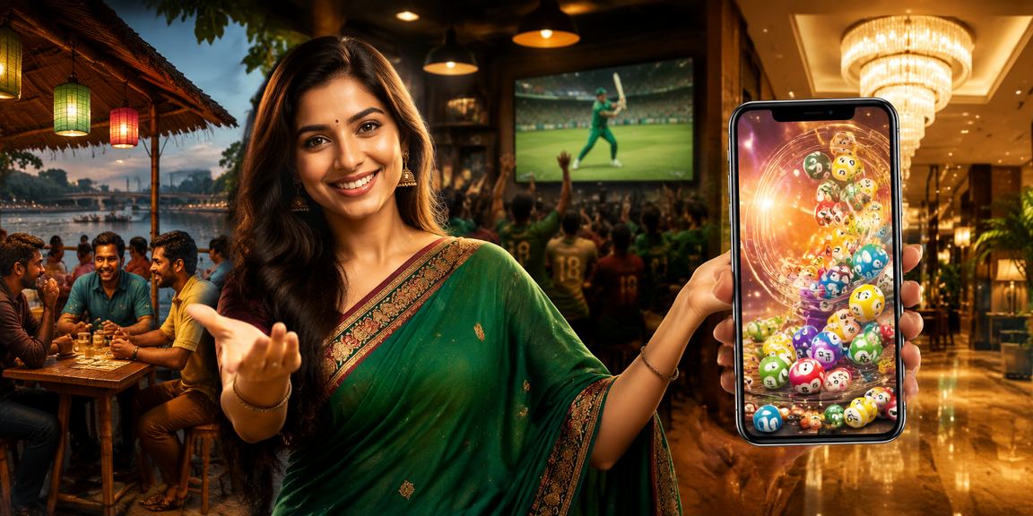 A young Bangladeshi man placing cricket bets on mobile in Mymensingh
